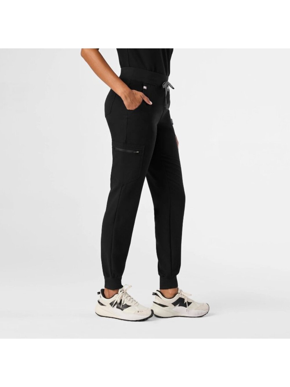 FIGS Zamora Jogger Scrub Pants Women's Size Large 29 in Inseam Black 1000208